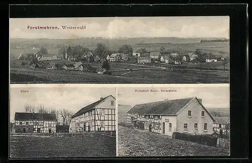 AK Forstmehren /Westerwald, Mühle, Wirtschaft Heinr. Bellersheim