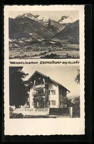 AK Oberstdorf /Bay. Allgäu, Hotel Wendelinsruh, Ortsansicht