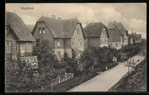 AK Waldbröl, Strassenpartie mit Villen