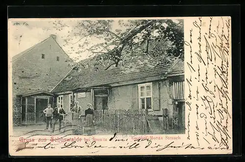 AK Schönewalde /Sonnewalde, Gasthof von Moritz Strauch