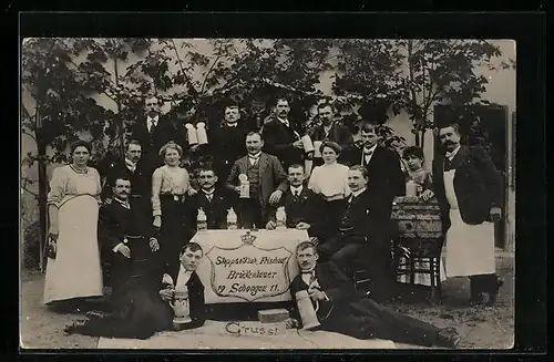 Foto-AK Schongau, Stopselclub Brückenbauer 1911