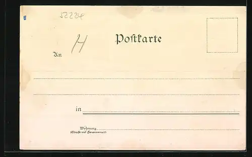 Lithographie Stolberg /Rhld., Teilansicht mit Burg und Kirchen, Kaiserpfalz