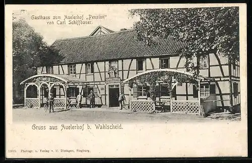 AK Auelerhof bei Wahlscheid, Gasthaus zum Auelerhof Pension von Carl Schiffbauer