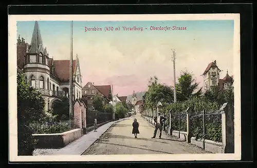 AK Dornbirn, Blick in die Oberndorfer Strasse