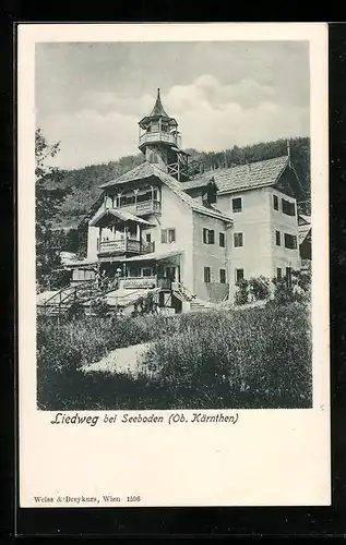 AK Liedweg b. Seeboden, Villa im Grünen