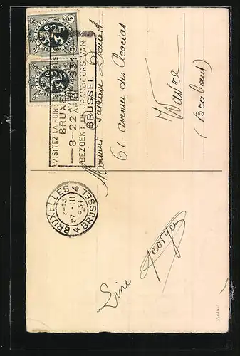 AK Hufeisen mit Veilchen