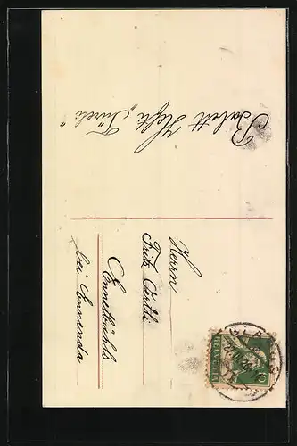 AK Junge mit Hut und Gebetsbuch zur Konfirmation, Schutzengel