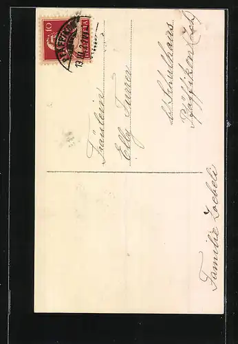 AK Glückwunsch zur Konfirmation, Junge Dame mit Schutzengel