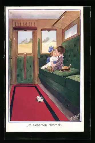 Künstler-AK T. Gilson: Im siebenten Himmel