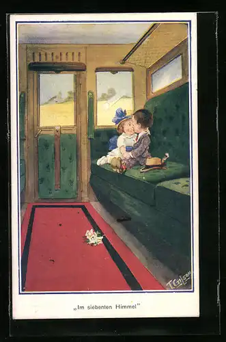 Künstler-AK T. Gilson: Im siebenten Himmel