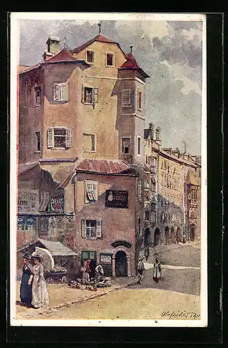 Künstler-AK E.F. Hofecker: Innsbruck, Ottoburg