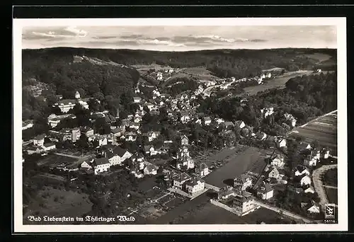 AK Bad Liebenstein /Th., Ortsansicht vom Flugzeug aus