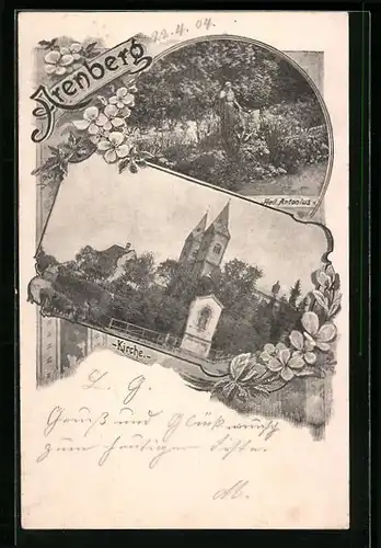 AK Arenberg, Statue Heiliger Antonius, Kirche