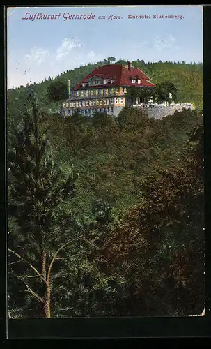 AK Gernrode / Harz, Blick nach dem Kurhaus Stubenberg