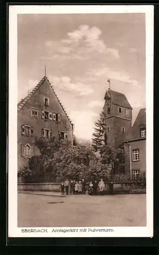 AK Eberbach, Blick auf das Amtsgericht mit Pulverturm