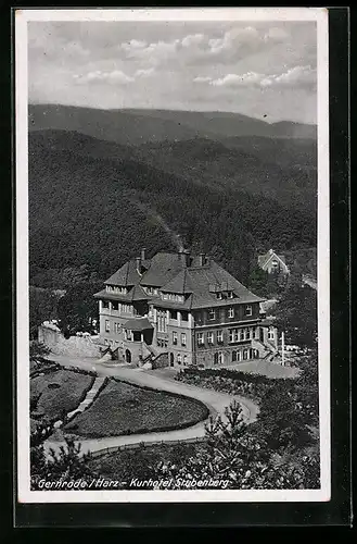 AK Gernrode / Harz, Blick auf das Kurhotel Stubenberg