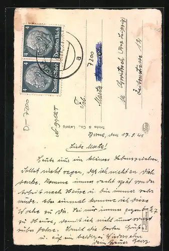 AK Borna b. Leipzig, Partie am Rathaus mit Stadthaus