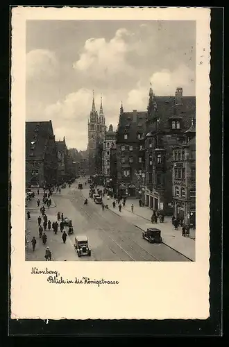 AK Nürnberg, Blick in die Königstrasse