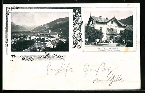AK Selzthal, Hotel Huberg, Ortspartie