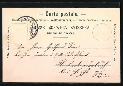 AK Rheinfelden, Ortsansicht mit Brücke