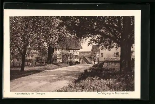 AK Bornhausen, Dorfeingang, Heimatschutz im Thurgau