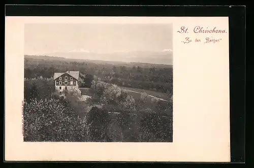 AK St. Chrischona, Gasthaus Zu den Bergen