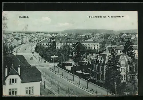 AK Basel, Totalansicht St. Albanquartier