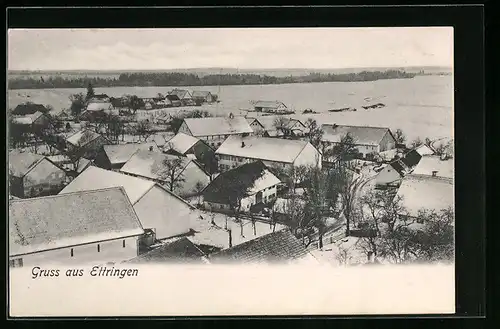 AK Ettringen, Ortsansicht aus der Vogelschau