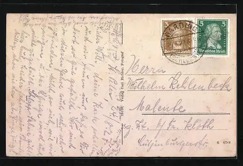 AK St. Peter-Ording, Villenstrasse mit Häuseransichten