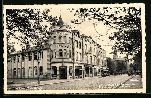 AK Bitterfeld, Strassenpartie mit Hotel Döring
