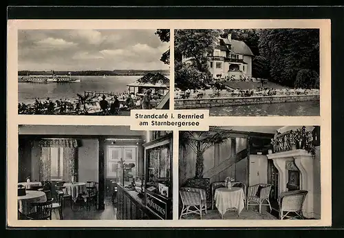 AK Bernried a. Starnbergersee, Seepartie mit Strandcafé