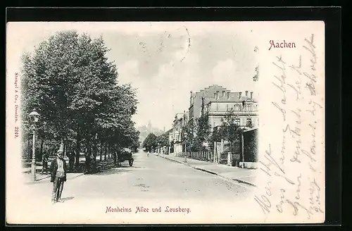 AK Aachen, Monheims Allee und Lousberg