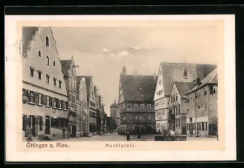 AK Öttingen a. Ries., Blick auf den Marktplatz