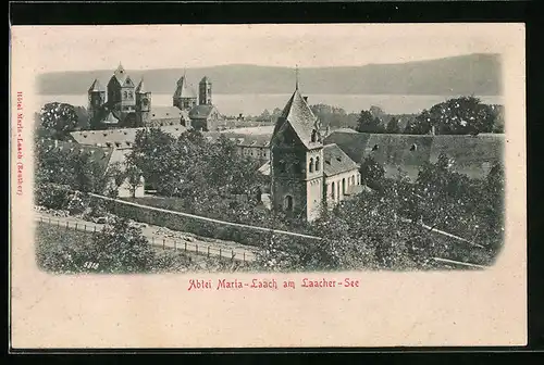 Relief-AK Maria Laach, Abtei am Laacher-See