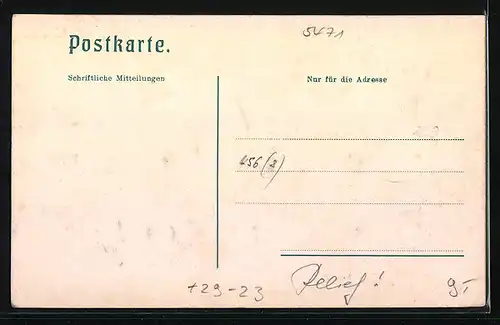 Relief-AK Maria Laach, Abtei am Laacher See