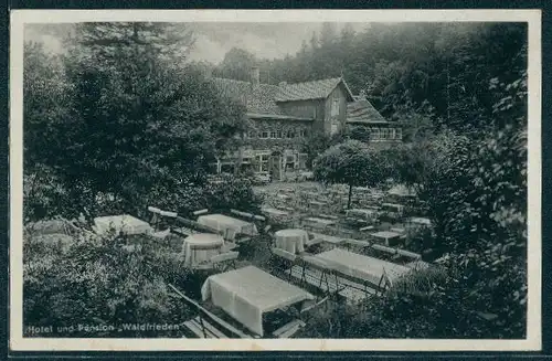 AK Blankenburg a. Harz, Hotel und Pension Waldfrieden