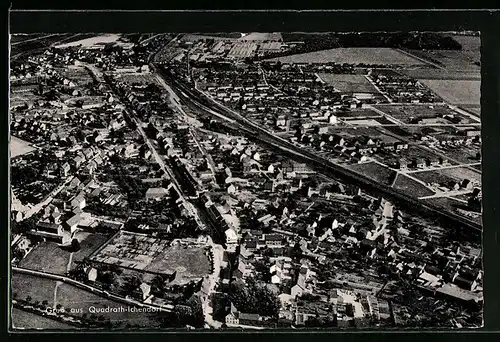 AK Quadrath-Ichendorf, Fliegeraufnahme des Ortes