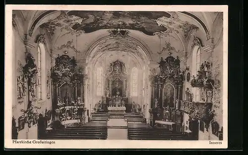 AK Grossaitingen, Inneres der Pfarrkirche