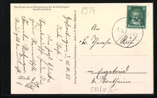 AK Grossaitingen, Inneres der Pfarrkirche