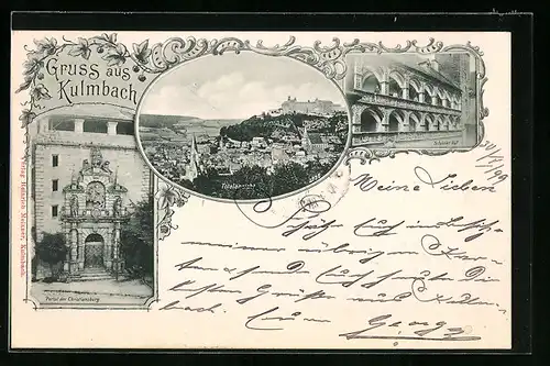 AK Kulmbach, Totalansicht, Portal der Christiansburg