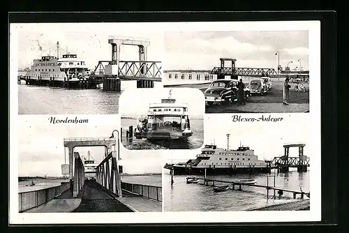 AK Nordenham, Blexen-Anleger, Fähre Bremerhaven