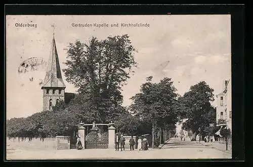 AK Oldenburg, Gertruden-Kapelle und Kirchhofslinde