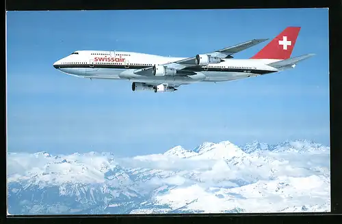 AK Flugzeug Boeing 747-357, Swissair