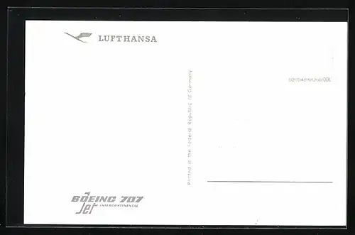 AK Boeing 707 Jet Intercontinental, Lufthansa, Flugzeug