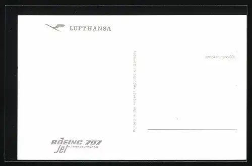 AK Boeing 707 Jet Intercontinental, Lufthansa, Flugzeug