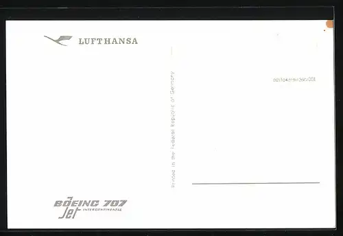 AK Boeing 707 Jet Intercontinental, Lufthansa, Flugzeug
