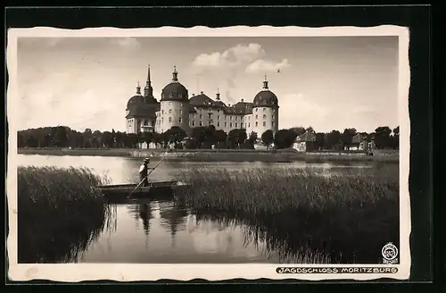 Foto-AK Walter Hahn, Dresden, Nr. 5142: Moritzburg, Blick auf Jagdschloss