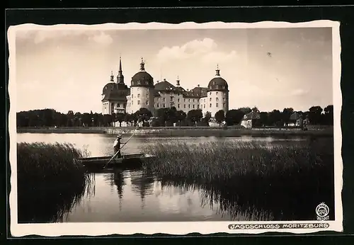Foto-AK Walter Hahn, Dresden, Nr. 5142: Moritzburg, Blick auf Jagdschloss