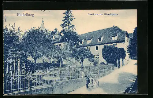 AK Heidelberg, Partie am Gasthaus zur Hirchgasse