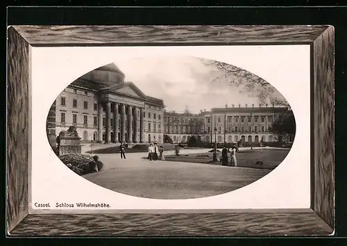 AK Cassel, Blick auf das Schloss Wilhelmshöhe